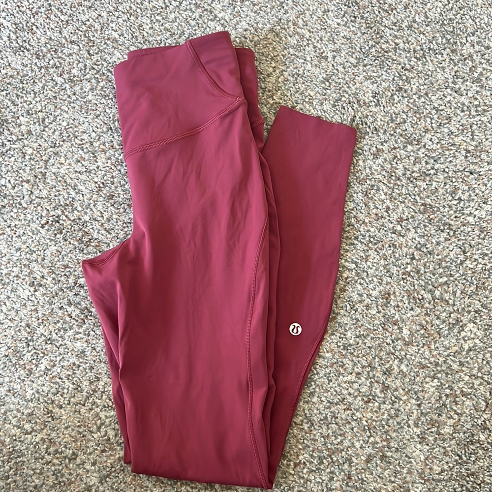 Lululemon Run Tights - size 4 - dark rose